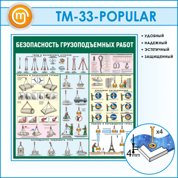 Стенд «Безопасность грузоподъемных работ» (TM-33-POPULAR)
