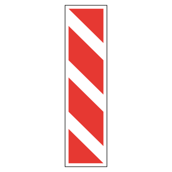 Дорожный знак 8.22.1 «Препятствие» (металл 0,8 мм, II типоразмер: 1700х500 мм, С/О пленка: тип А инженерная)