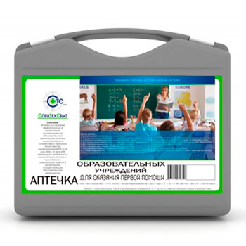Аптечка для образовательных учреждений (приказ 261н от 24.05.2024г.) - пластиковый чемодан